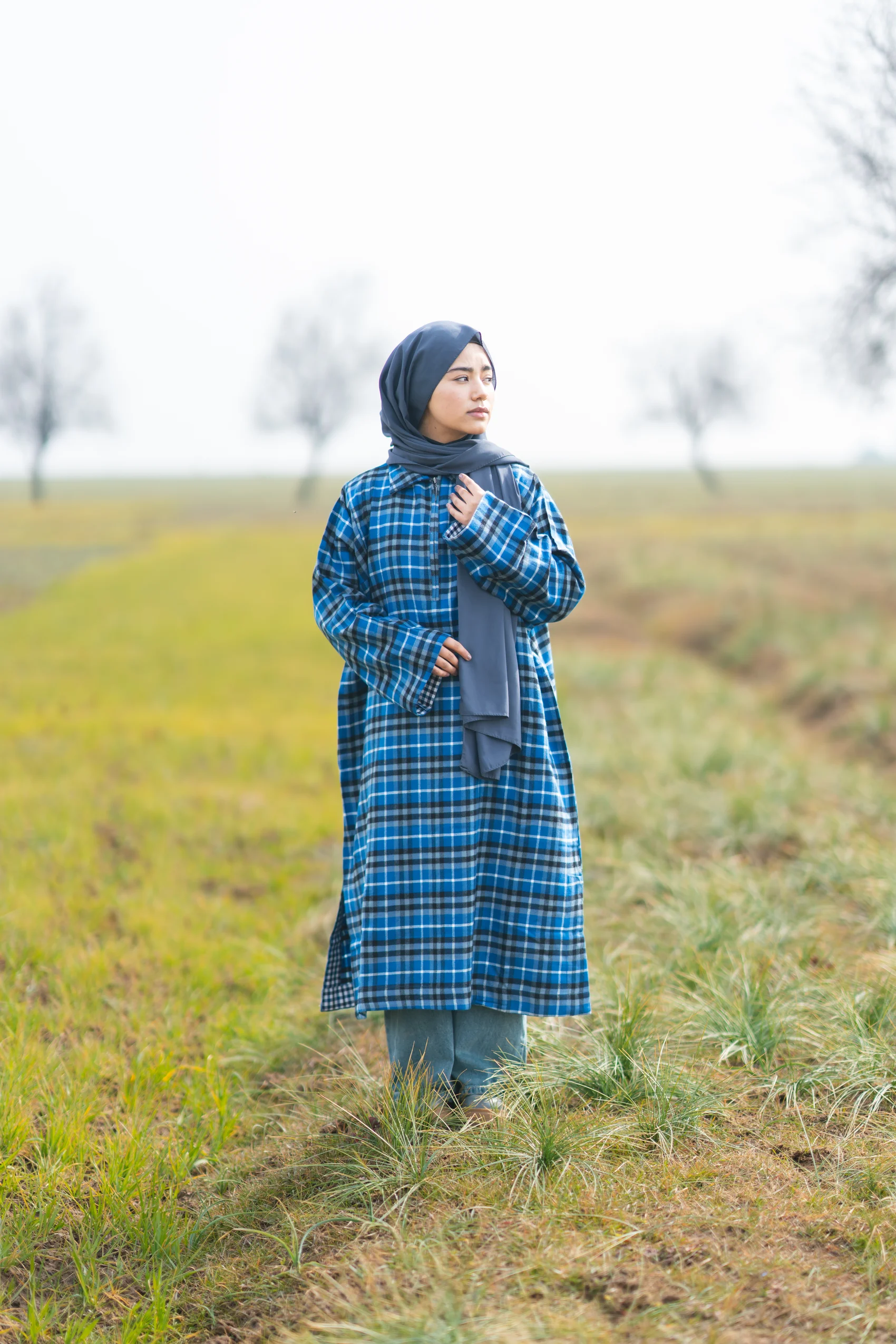 blue Kashmiri pheran