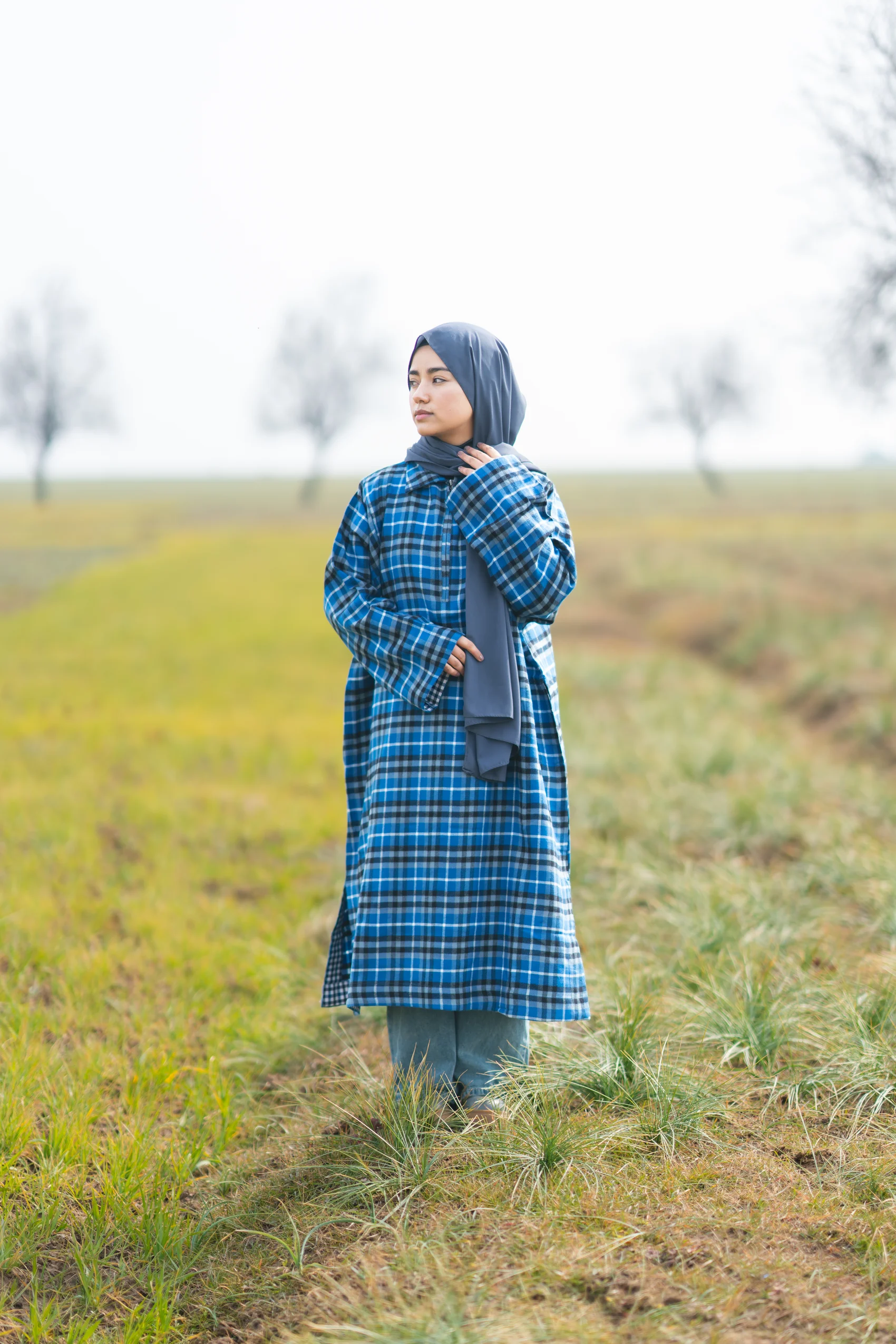 blue Kashmiri pheran