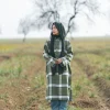 green kashmiri pheran  for female