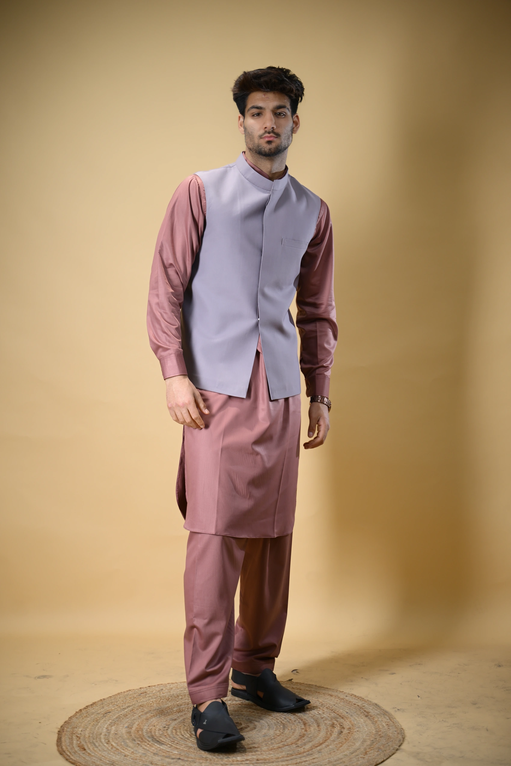 Lavender Bandgala Waistcoat - Image 9