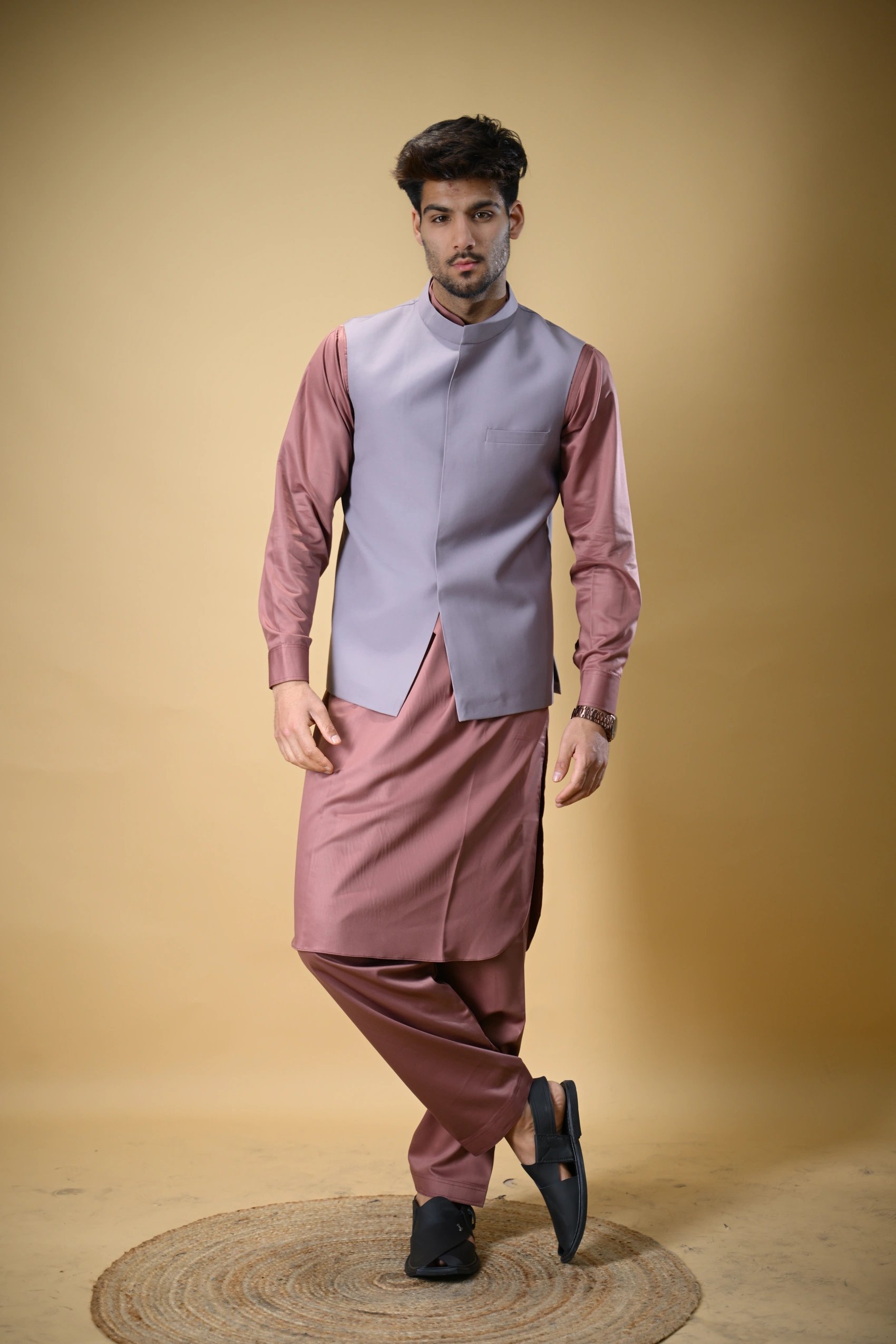 Lavender Bandgala Waistcoat - Image 8