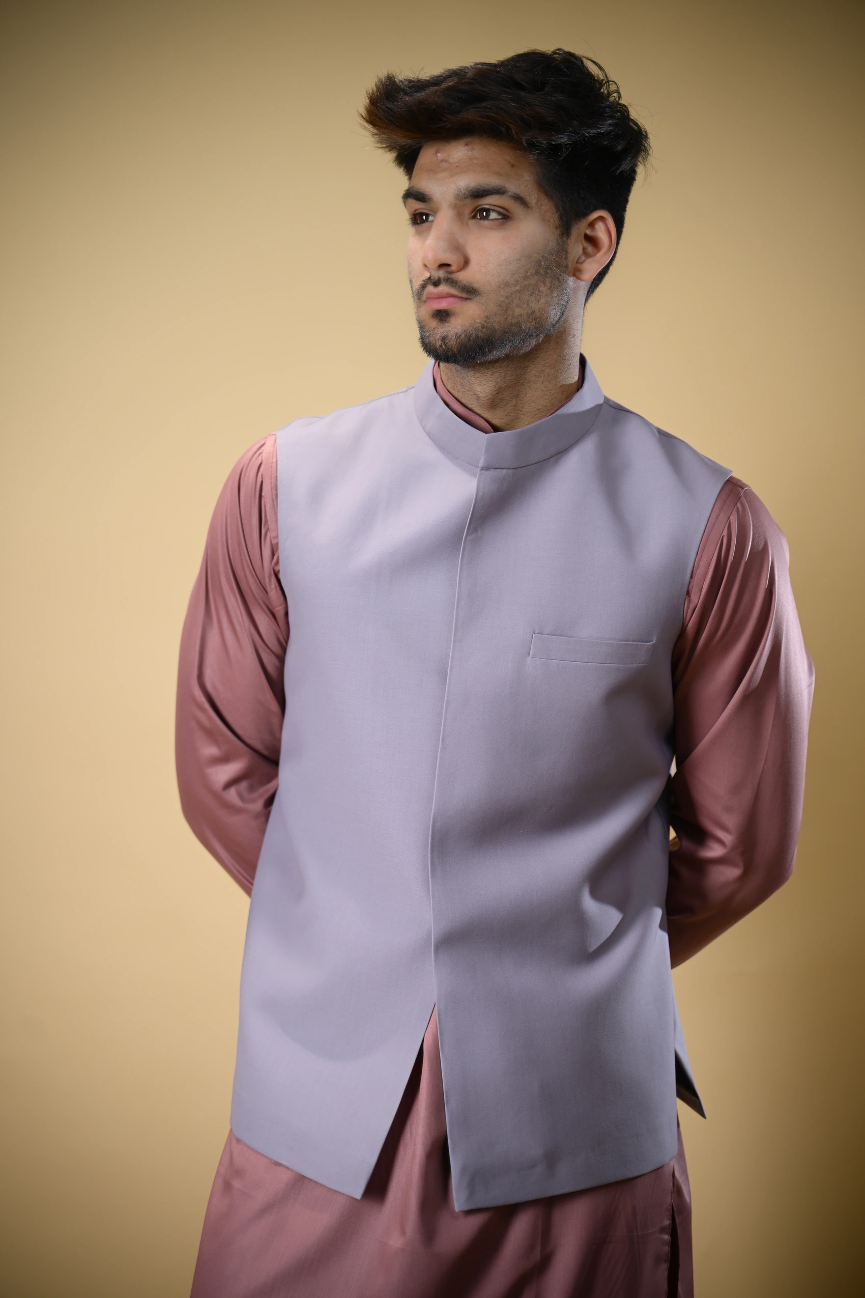 Lavender Bandgala Waistcoat