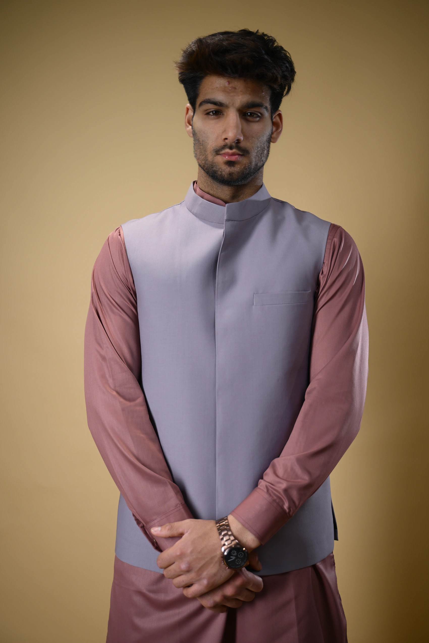 Lavender Bandgala Waistcoat - Image 6
