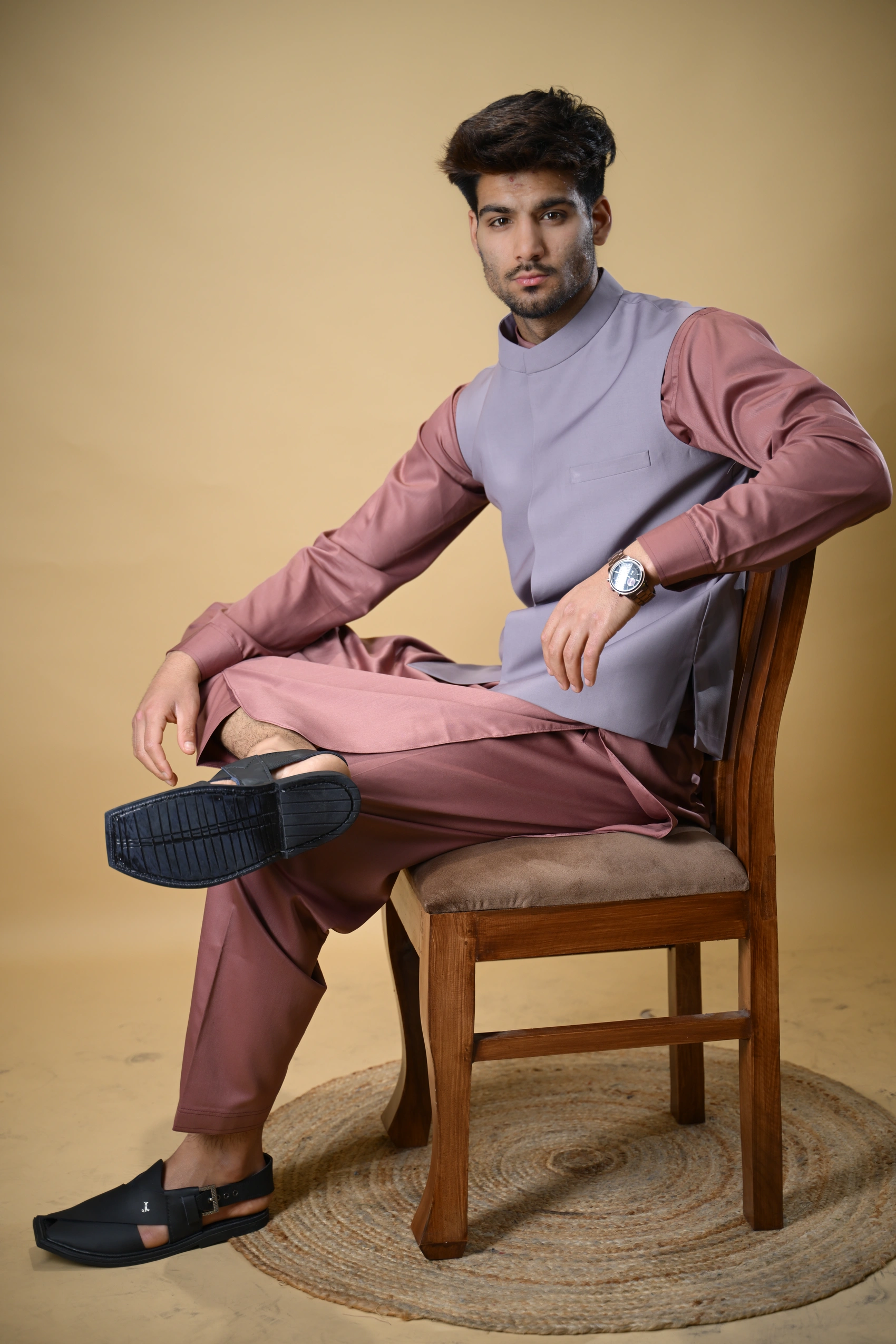 Lavender Bandgala Waistcoat - Image 2