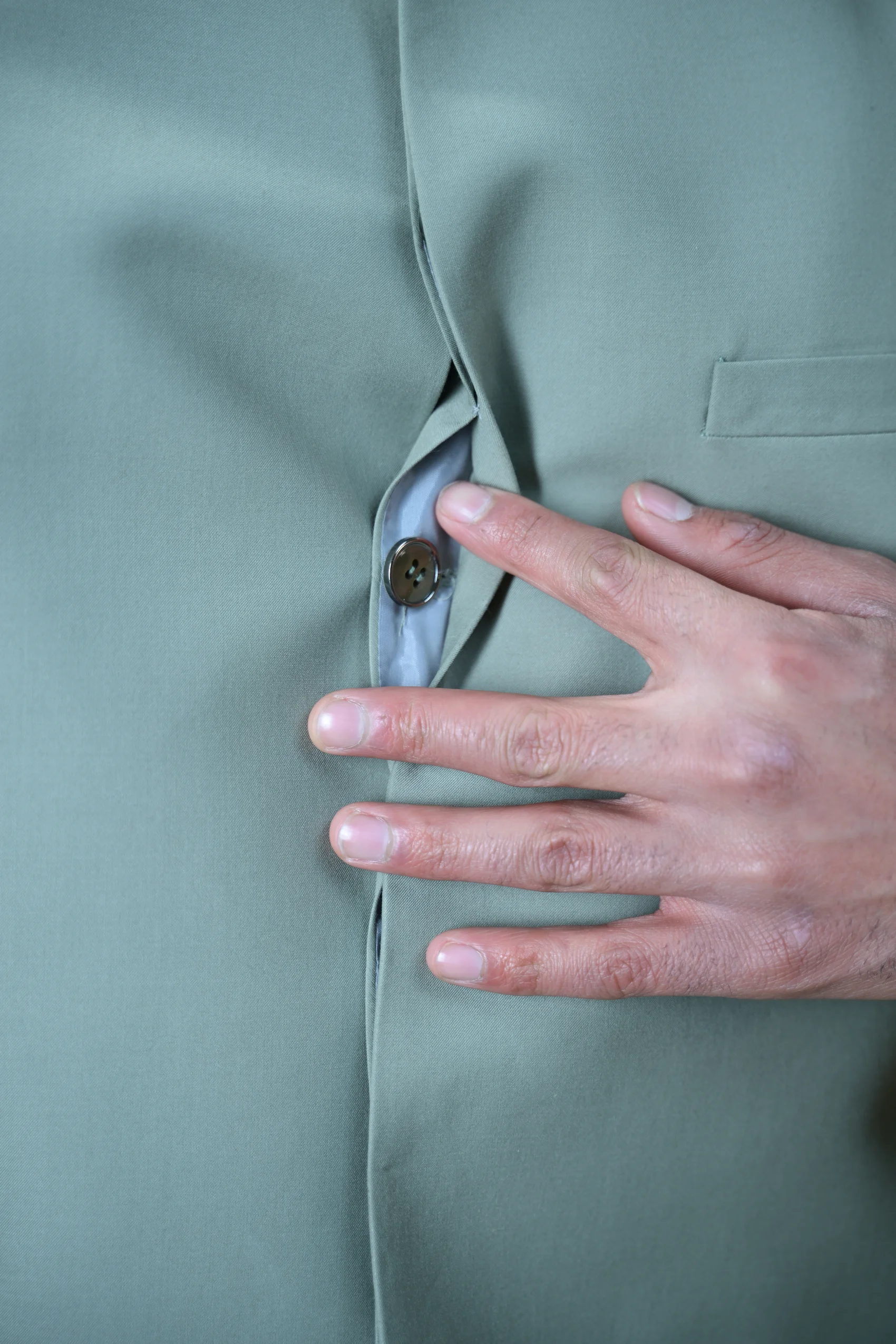 Mint Green Bandgala Waistcoat - Image 7