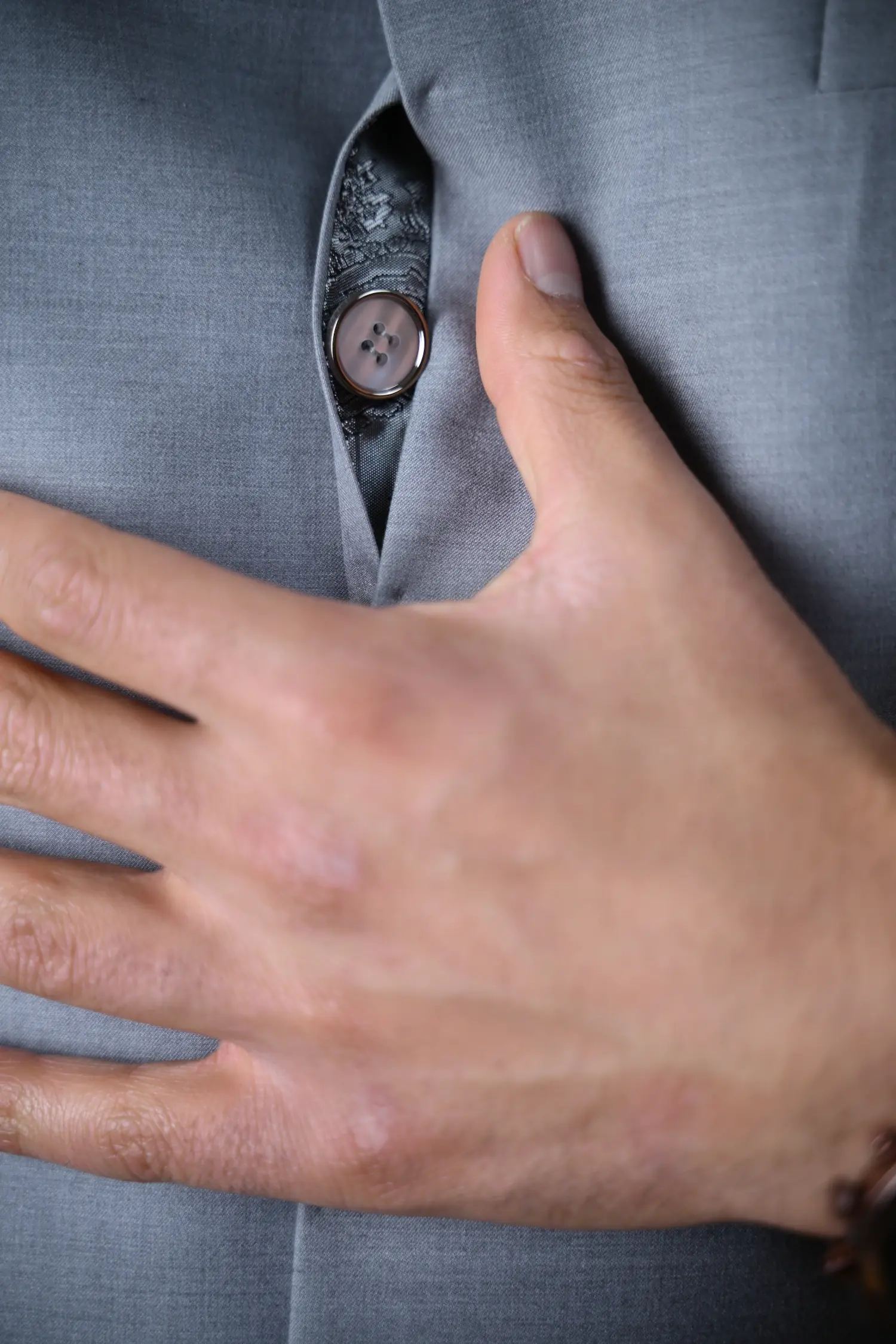 Steel Grey Bandgala Waistcoat - Image 8