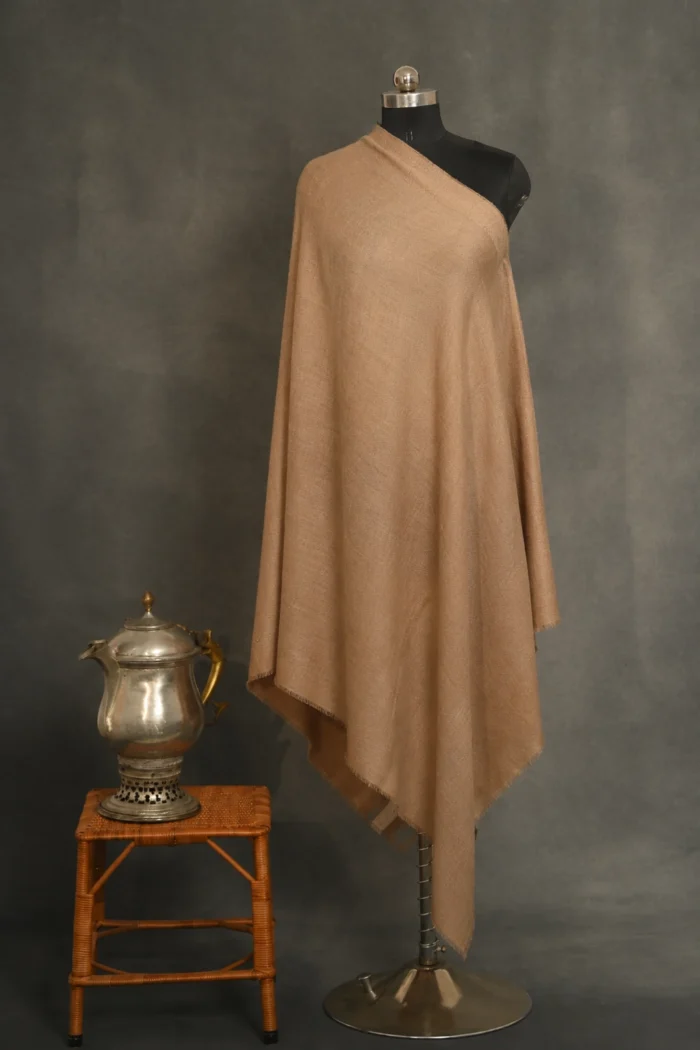 Vicuna Pashmina Natural Camel Color Shawl